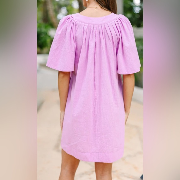 Lavender & Pink Cotton Dress | XL | Mint Julep Boutique | NWT - Picture 5 of 9